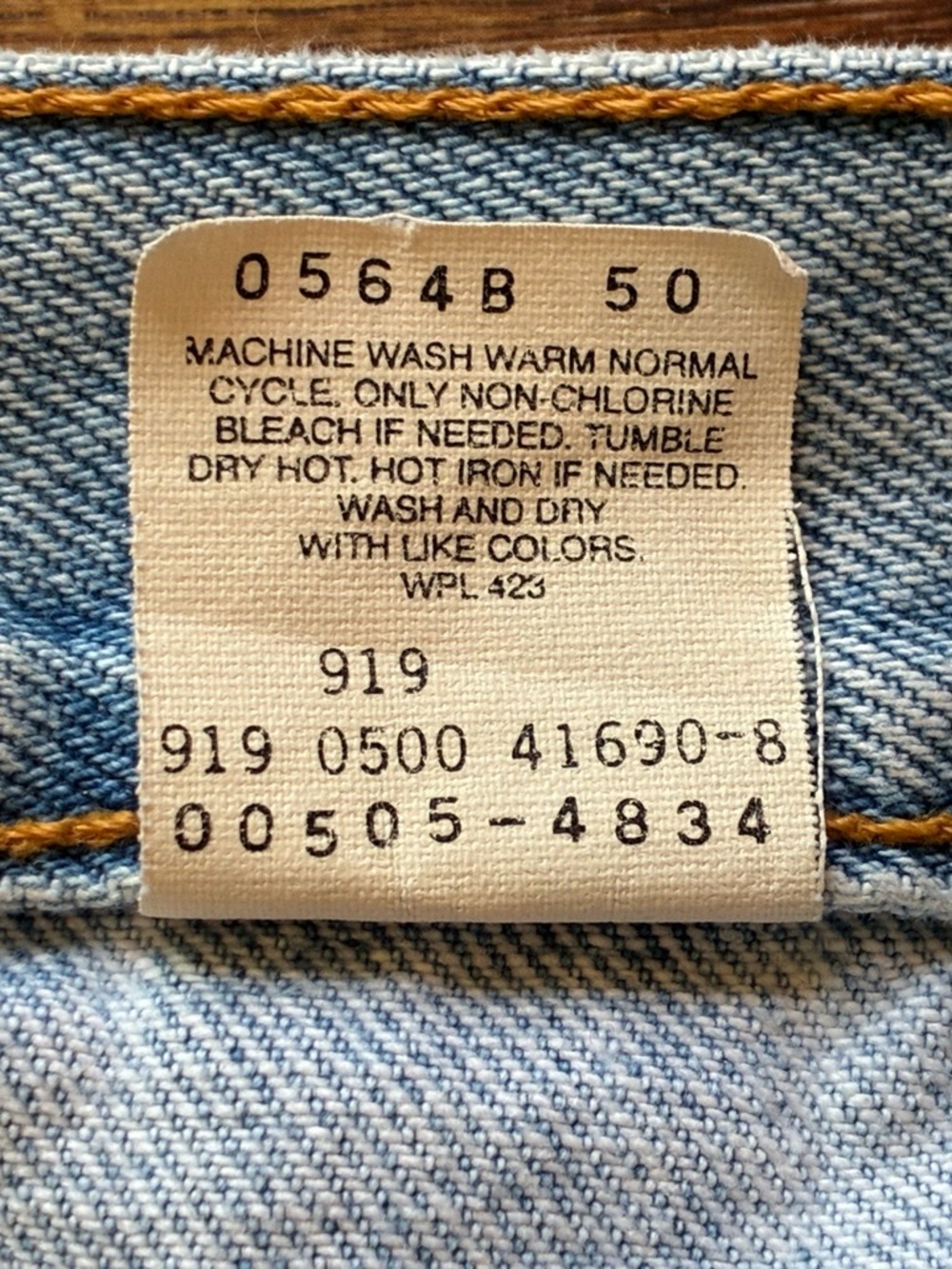 Vintage Levi’s 505 Jeans 34x36 Light Wash Faded Distressed Straight Leg Y2K - Picture 6 of 14
